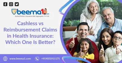 Comparison table showcasing cashless vs reimbursement claims differences